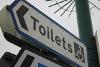Public toilet sign