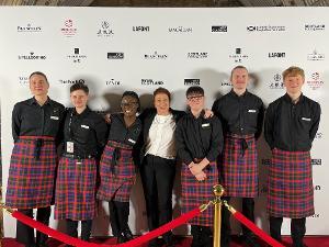Left to Right: Linnea Bengtsson, Nathan Nowomiejska, Priscilla Sarpong, Jan MacInnes, Kyle Buchanan, Carl Bengtsson and Stanley Weeks
