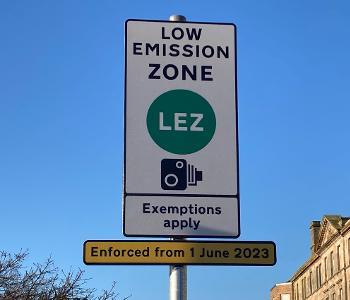 Saltmarket LEZ sign