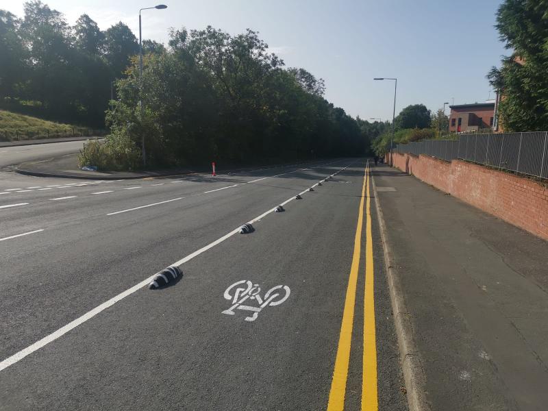 Bilsland Drive complete cycle lane 3 