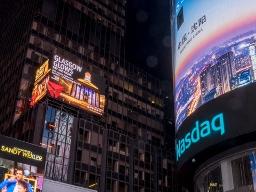 Times Square advert Displays a larger version of this image in a new browser window