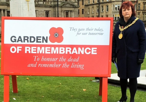 Glasgow's Garden of Remembrance Service for War Heroes 