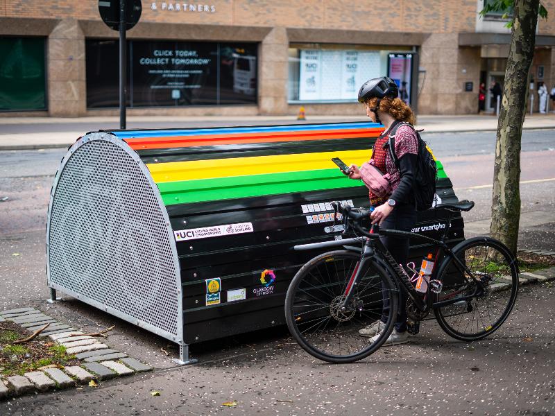 Secure cycle parking hubs now available in Glasgow city centre 
