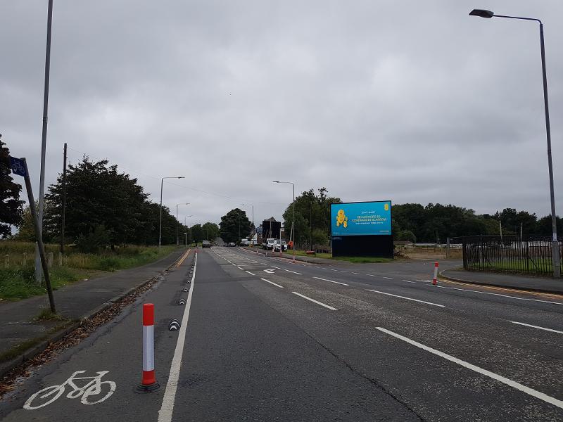 Cumbernauld Rd complete cycle lane 1 